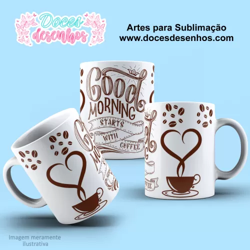 Arte Estampa Caneca - Amor por Café - 2024 - 2025