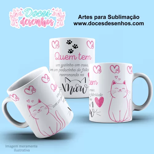 Arte Estampa Caneca - Pet -  Gatinho - 2024 - 2025