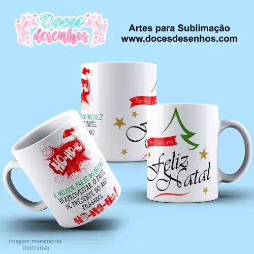 Arte Estampa Caneca - Sublimação - Natal - 2024