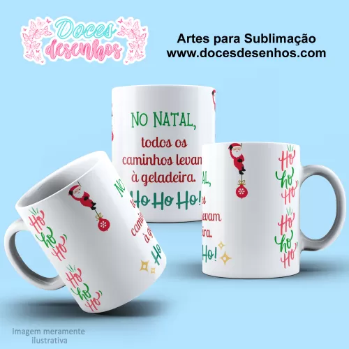 Arte Estampa Caneca - Sublimação - Natal - 2024