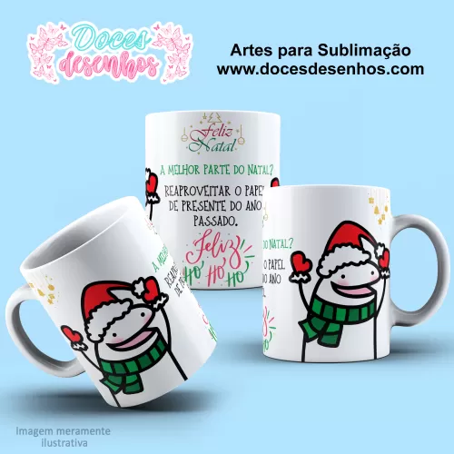 Arte Estampa Caneca - Sublimação - Natal - Flork - 2024