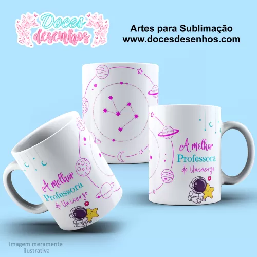 Arte Estampa Caneca - Sublimação - Professores - Dia dos Professores - 2024 - 2025