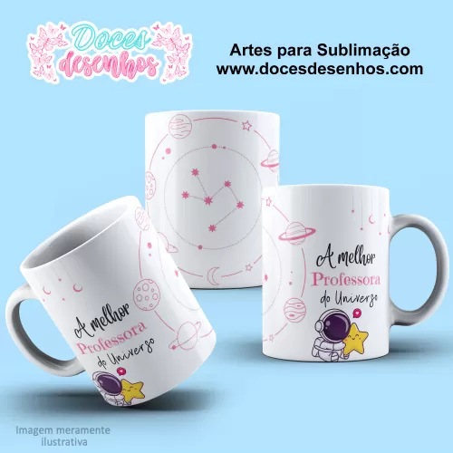 Arte Estampa Caneca - Sublimação - Professores - Dia dos Professores - 2024 - 2025