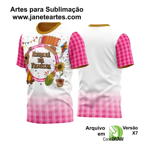 Arte Estampa Xadrez Pink e Branca - Arraiá 2024 - São João 2024 - Festa Junina