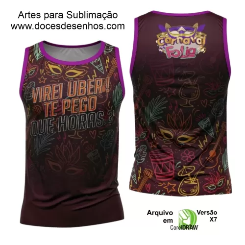 Arte Uniforme Camisa - Bloco Abadá Sublimação Carnaval 2024 - 2025