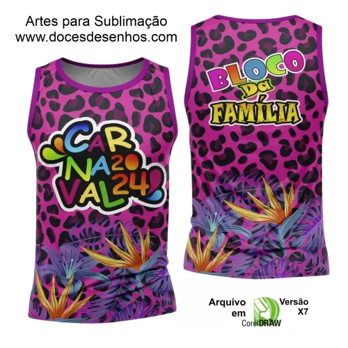 Arte Uniforme Camisa - Bloco Abadá Sublimação Carnaval 2024 - 2025