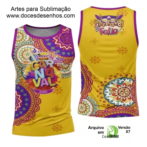 Arte Uniforme Camisa - Bloco Abadá Sublimação Carnaval 2024 - 2025