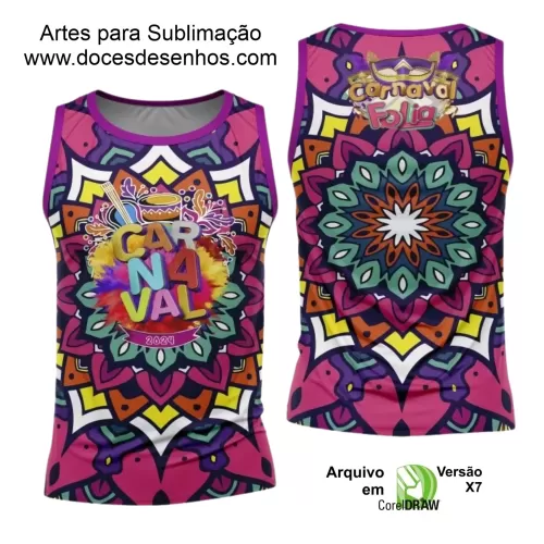 Arte Uniforme Camisa - Bloco Abadá Sublimação Carnaval 2024 - 2025