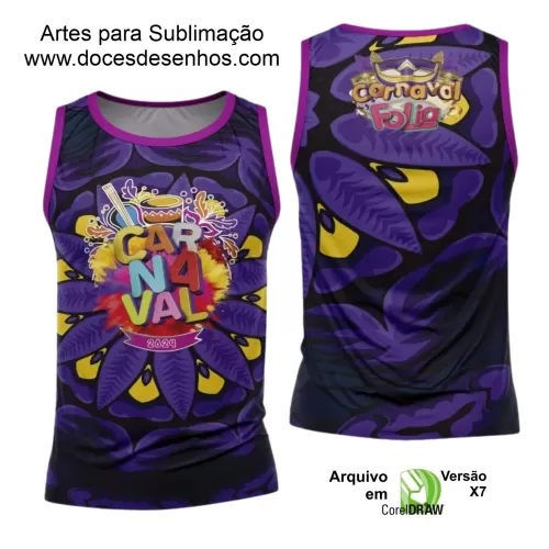 Arte Uniforme Camisa - Bloco Abadá Sublimação Carnaval 2024 - 2025