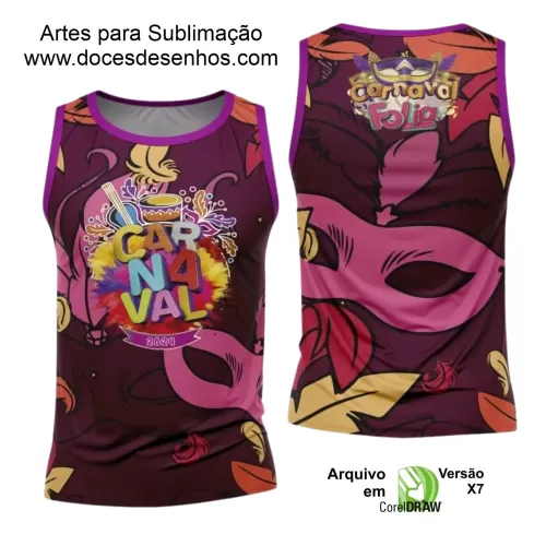 Arte Uniforme Camisa - Bloco Abadá Sublimação Carnaval 2024 - 2025