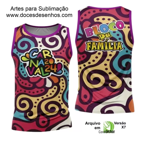 Arte Uniforme Camisa - Bloco Abadá Sublimação Carnaval 2024 - 2025