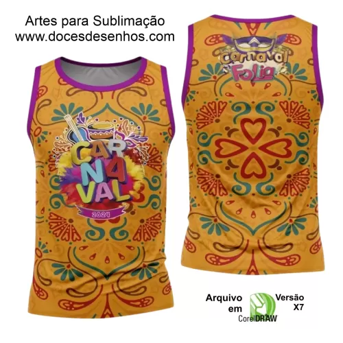 Arte Uniforme Camisa - Bloco Abadá Sublimação Carnaval 2024 - 2025