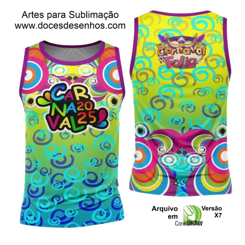 Arte Uniforme Camisa - Bloco Abadá Sublimação Carnaval - 2025