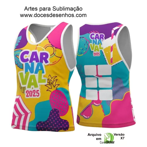 Arte Uniforme Camisa - Bloco Abadá Sublimação Carnaval - 2025