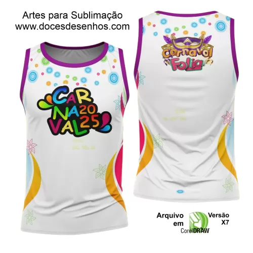 Arte Uniforme Camisa - Bloco Abadá Sublimação Carnaval - 2025