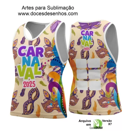 Arte Uniforme Camisa - Bloco Abadá Sublimação Carnaval - 2025