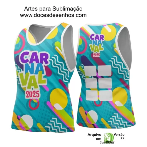 Arte Uniforme Camisa - Bloco Abadá Sublimação Carnaval - 2025