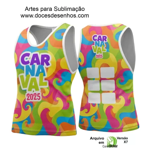 Arte Uniforme Camisa - Bloco Abadá Sublimação Carnaval - 2025