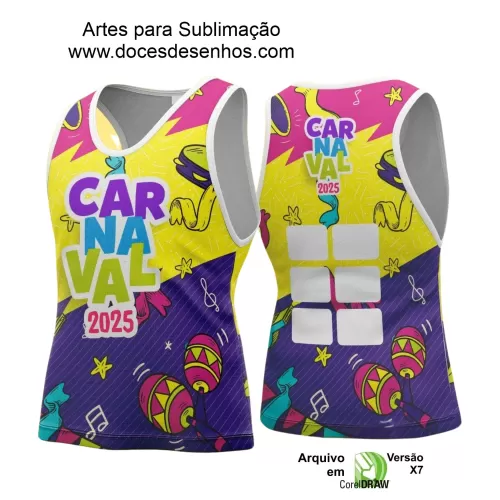 Arte Uniforme Camisa - Bloco Abadá Sublimação Carnaval - 2025