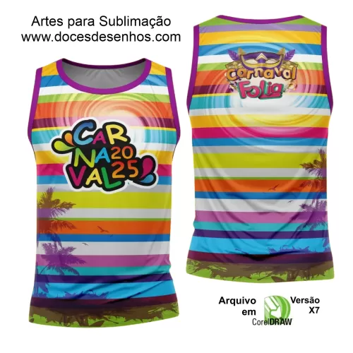 Arte Uniforme Camisa - Bloco Abadá Sublimação Carnaval - 2025