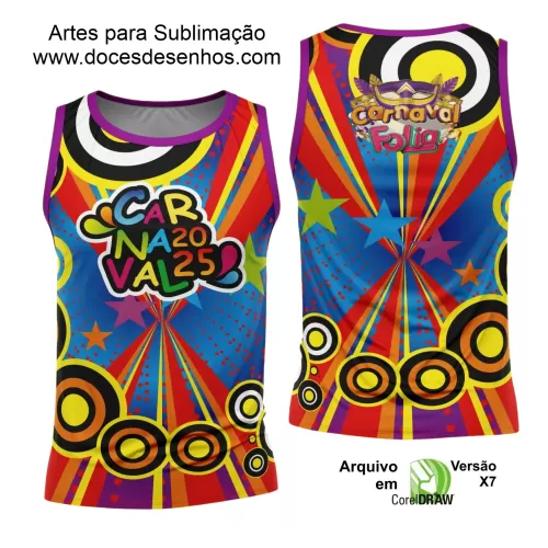 Arte Uniforme Camisa - Bloco Abadá Sublimação Carnaval - 2025