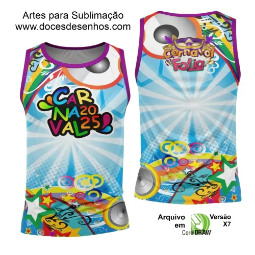 Arte Uniforme Camisa - Bloco Abadá Sublimação Carnaval - 2025