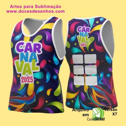 Arte Uniforme Camisa - Bloco Abadá Sublimação Carnaval - 2025