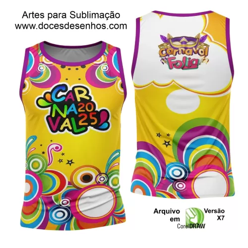 Arte Uniforme Camisa - Bloco Abadá Sublimação Carnaval - 2025