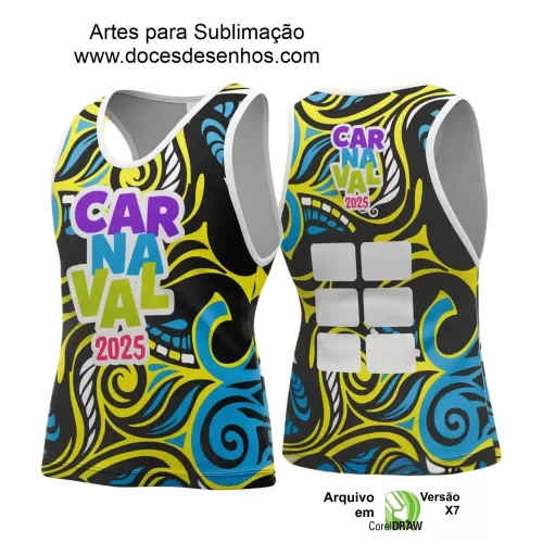 Arte Uniforme Camisa - Bloco Abadá Sublimação Carnaval - 2025