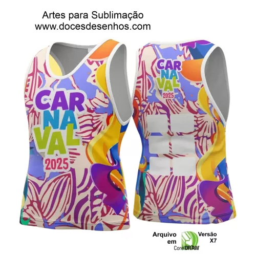 Arte Uniforme Camisa - Bloco Abadá Sublimação Carnaval - 2025