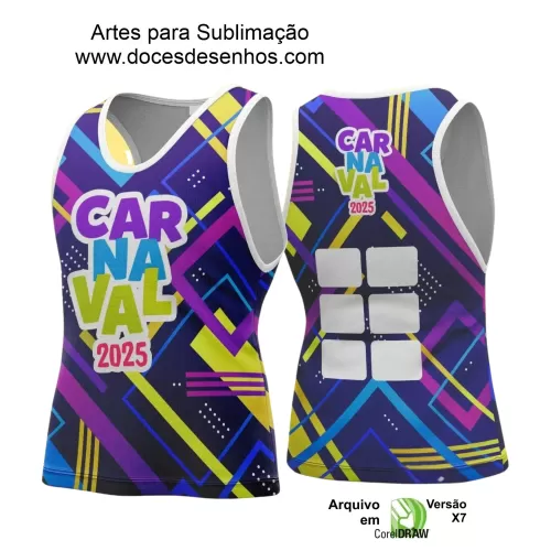 Arte Uniforme Camisa - Bloco Abadá Sublimação Carnaval - 2025