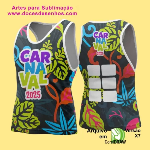 Arte Uniforme Camisa - Bloco Abadá Sublimação Carnaval - 2025