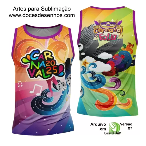 Arte Uniforme Camisa - Bloco Abadá Sublimação Carnaval - 2025