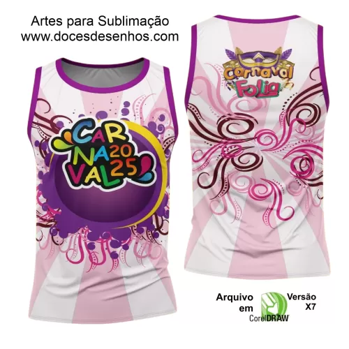 Arte Uniforme Camisa - Bloco Abadá Sublimação Carnaval - 2025