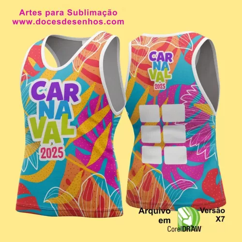 Arte Uniforme Camisa - Bloco Abadá Sublimação Carnaval - 2025