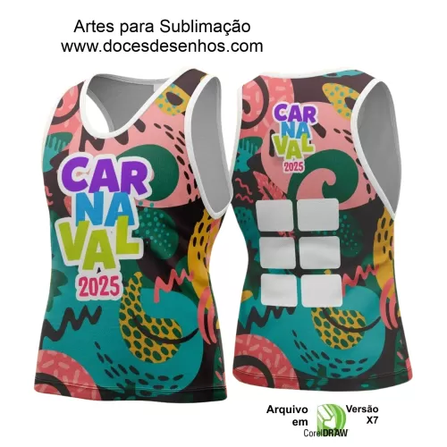 Arte Uniforme Camisa - Bloco Abadá Sublimação Carnaval - 2025