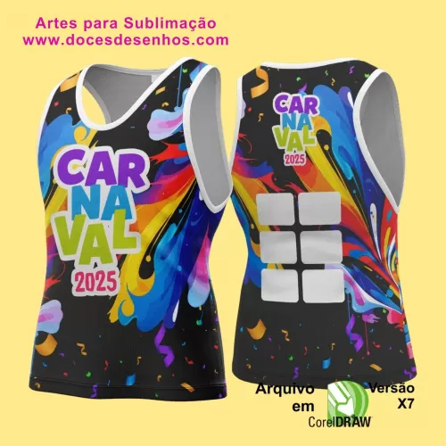 Arte Uniforme Camisa - Bloco Abadá Sublimação Carnaval - 2025