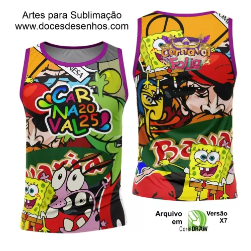 Arte Uniforme Camisa - Bloco Abadá Sublimação Carnaval - 2025