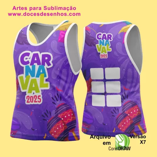 Arte Uniforme Camisa - Bloco Abadá Sublimação Carnaval - 2025