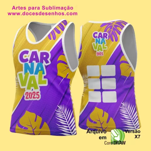 Arte Uniforme Camisa - Bloco Abadá Sublimação Carnaval - 2025