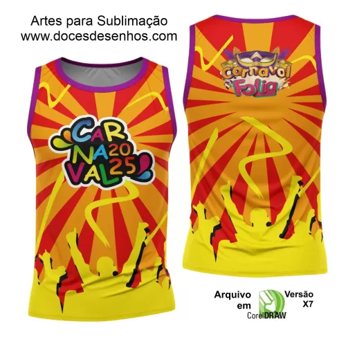 Arte Uniforme Camisa - Bloco Abadá Sublimação Carnaval - 2025