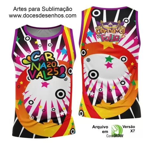 Arte Uniforme Camisa - Bloco Abadá Sublimação Carnaval - 2025