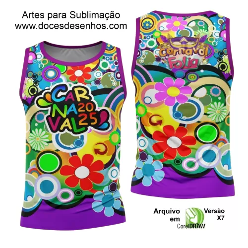 Arte Uniforme Camisa - Bloco Abadá Sublimação Carnaval - 2025