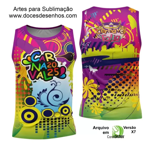 Arte Uniforme Camisa - Bloco Abadá Sublimação Carnaval - 2025