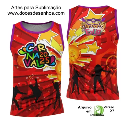 Arte Uniforme Camisa - Bloco Abadá Sublimação Carnaval - 2025