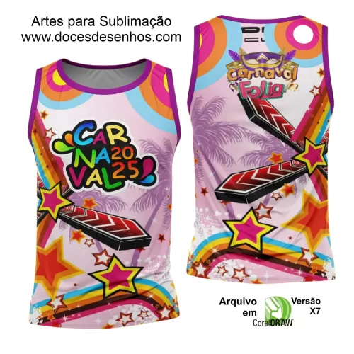 Arte Uniforme Camisa - Bloco Abadá Sublimação Carnaval - 2025