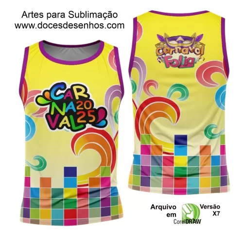 Arte Uniforme Camisa - Bloco Abadá Sublimação Carnaval - 2025