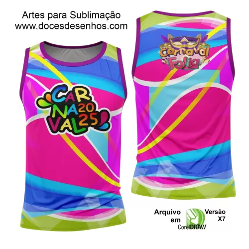 Arte Uniforme Camisa - Bloco Abadá Sublimação Carnaval - 2025