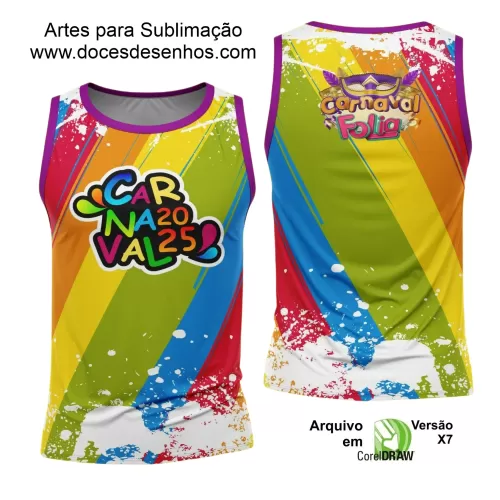 Arte Uniforme Camisa - Bloco Abadá Sublimação Carnaval - 2025