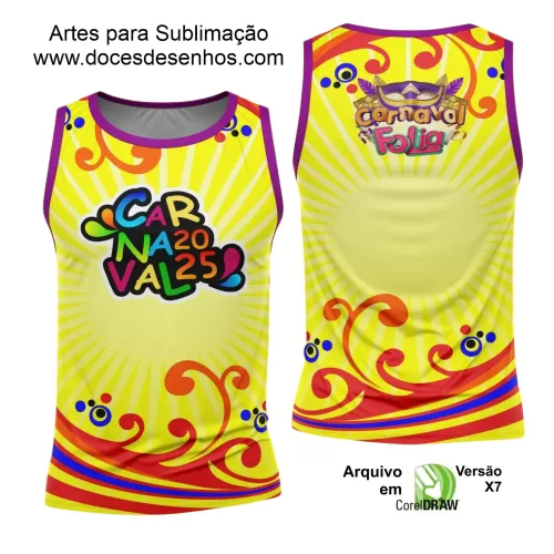 Arte Uniforme Camisa - Bloco Abadá Sublimação Carnaval - 2025